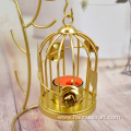 lámpara de viento de oro pastoral decoración de boda luz de vela